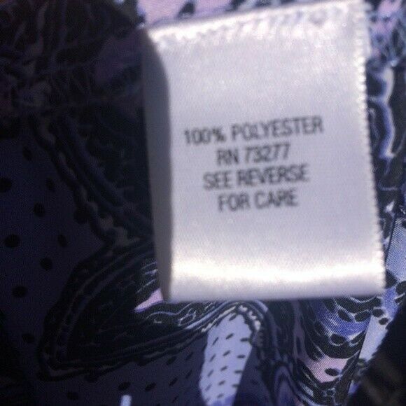 Dana Buchman Paisley Scoop Neck Sleeveless Tank Top Exposed Back Zipper Size XS - Picture 8 of 8